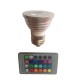 LED 3W RGB E27 with remote